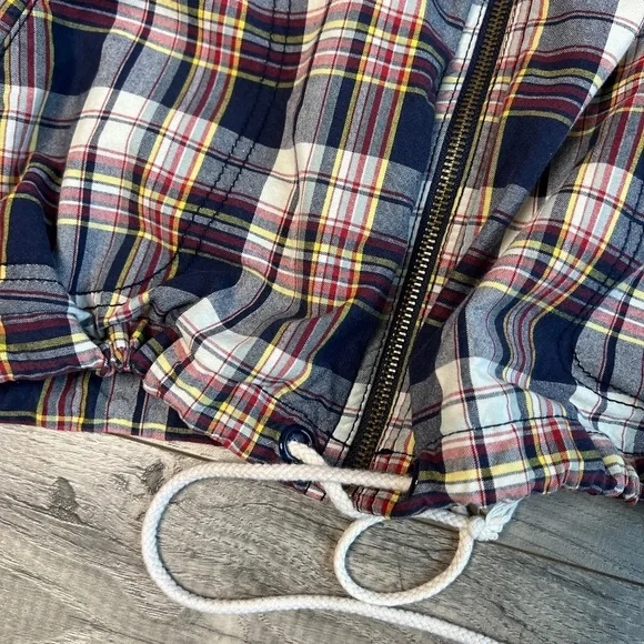 Levi’s Girls Plaid Hooded Zip Up Jacket Size Large - Picture 8 of 12